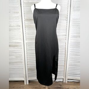 BLUSH MARK "Party Girl" Sleeveless Black Midi Dress-Large